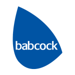 Babcock logo, international aerospace, defence, and engineering services company.