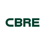 CBRE company logo, global real estate and facilities management firm.